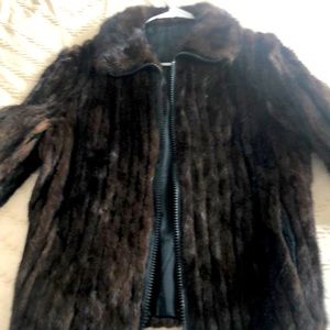 Mink jacket with zipper- real mink!